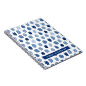 BIO NAVY BLUE INDIGO DOTS GEFÄRBTE KRAWATTE PATTER NOTIZBLOCK (Rechte Seite)