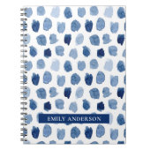 BIO NAVY BLUE INDIGO DOTS GEFÄRBTE KRAWATTE PATTER NOTIZBLOCK (Vorderseite)