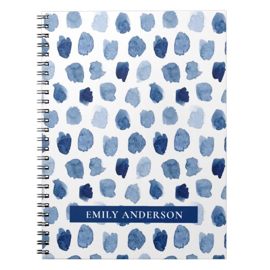 BIO NAVY BLUE INDIGO DOTS GEFÄRBTE KRAWATTE PATTER NOTIZBLOCK (Vorderseite)