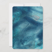 Bio Ocean Blue Watercolor Couple's Dusche Einladung (Rückseite)
