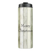 Bio Olivenöl Elfenbein Imitate Holz Streifen Weihn Thermosbecher (Vorderseite)