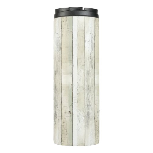 Bio Olivenöl Elfenbein Imitate Holz Streifen Weihn Thermosbecher (Rückseite)