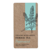 Bio Peppermint Tebal Kraft Business Label (Vorne)