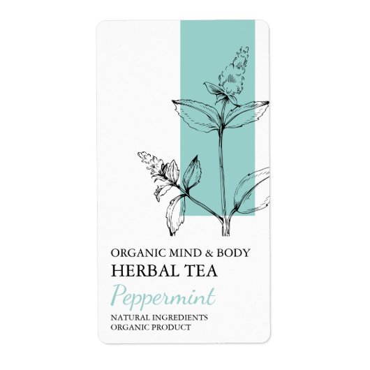 Bio Peppermint Teezeremonie-Label (Vorne)