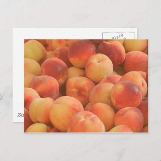 Bio Pfirsiche Postkarte (Vorne/Hinten)