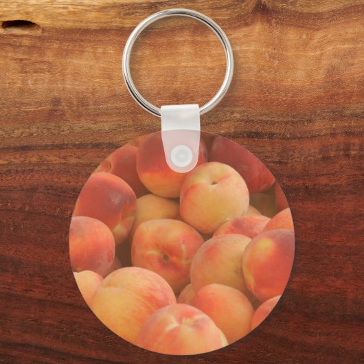 Bio Pfirsiche Schlüsselanhänger (Vorderseite)