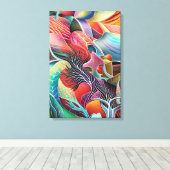 Bio phantastische Texturen Leinwanddruck (Insitu (Holzboden))