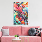 Bio phantastische Texturen Leinwanddruck (Insitu (Wohnzimmer))