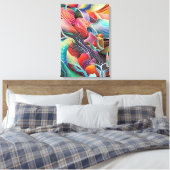 Bio phantastische Texturen Leinwanddruck (Insitu (Schlafzimmer))