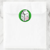 Bio Planet-Aufkleber aus Rohmilch Runder Aufkleber (Tasche)