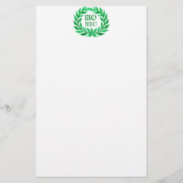 Bio-Produkt Grüne Aquarellfarm Frische Lebensmitte Briefpapier