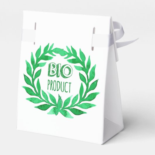 Bio-Produkt Grüne Aquarellfarm Frische Lebensmitte Geschenkschachtel (Rückseite)