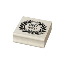 Bio-Produkt Grüne Aquarellfarm Frische Lebensmitte Gummistempel