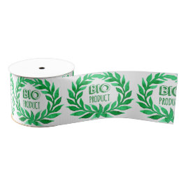 Bio-Produkt Grüne Aquarellfarm Frische Lebensmitte Ripsband