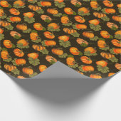 Bio Pumpkins: Bauernhof an Tisch Geschenkpapier (Ecke)