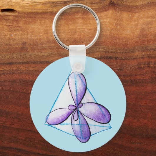 Bio QR-Code Gezeichnet Methanmolekül Schlüsselanhänger (Vorderseite)