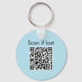 Bio QR-Code Gezeichnet Methanmolekül Schlüsselanhänger (Rückseite)