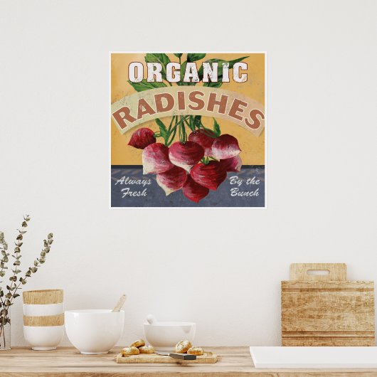 Bio Radishes Poster (Küche)