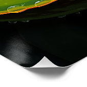 Bio Raingrown Avocado mit Dewdrops Poster (Ecke)