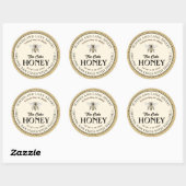 Bio Raw Fire Cider Honey Thai Chili Queen Bee Runder Aufkleber (Blatt)