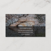 Bio Rechteck mit grauer Baumrinde Visitenkarte (Rückseite)