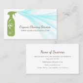 Bio Reinigungsdienste für frisch grüne Flaschen Visitenkarte (Vorne/Hinten)