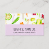 Bio Restaurant Business Cards / Violet BG Visitenkarte (Vorderseite)