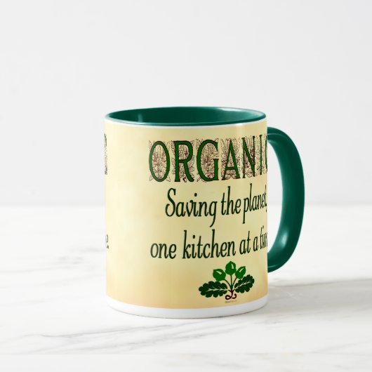 Bio Rettend Sprichwort Planet Kitchen Tasse (VorderseiteRechts)