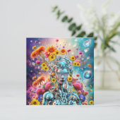 Bio Robot Feiertagskarte (Stehend Vorderseite)