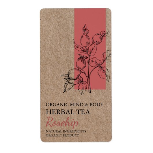 Bio Rosehip-Kräutertee-Kraft-Gütezeichen (Vorne)