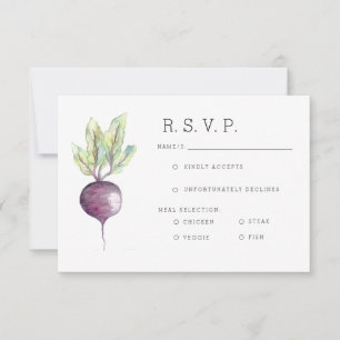 Bio Rübe  Veggie Watercolor UAWG RSVP Karte