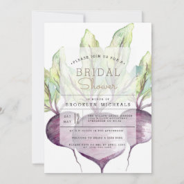 Bio Rüben | Veggie | Brautparty Aquarell Einladung