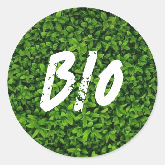 Bio Runder Aufkleber (Vorderseite)