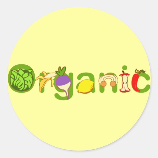 Bio Runder Aufkleber (Vorderseite)