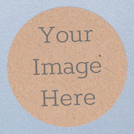 Bio, rustikales, braunes Kraftpapier Minimalistisc Runder Aufkleber