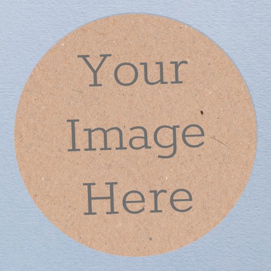 Bio, rustikales, braunes Kraftpapier Minimalistisc Runder Aufkleber