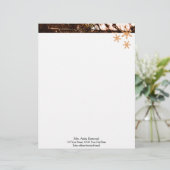 Bio Schneeflocke-Saisonweihnachten Briefbogen (Stehend Vorderseite)