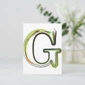 Bio Schriftart-Abbildung Postkarte (Stehend Vorderseite)