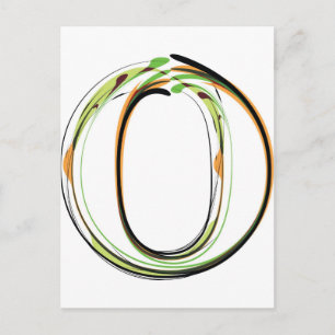 Bio Schriftart-Abbildung Postkarte