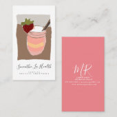 Bio Smoothies Kunst gesunde Getränke Milchshakes Visitenkarte (Vorne/Hinten)