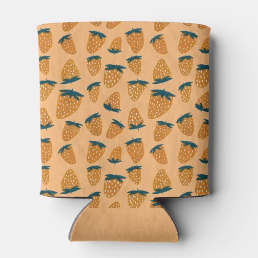 Bio Sommererdbeeren Orange Dosenkühler (Rückseite)