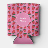 Bio Sommererdbeeren pink Dosenkühler (Vorderseite)