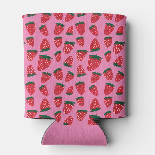 Bio Sommererdbeeren pink Dosenkühler (Rückseite)