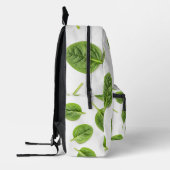 Bio Spinatleaf Nahtloses Muster Bedruckter Rucksack (Links)