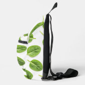 Bio Spinatleaf Nahtloses Muster Crossbody Bag (Rechts)