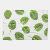 Bio Spinatleaf Nahtloses Muster Geschirrtuch (Horizontal)