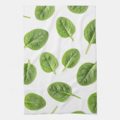 Bio Spinatleaf Nahtloses Muster Geschirrtuch (Vertikal)