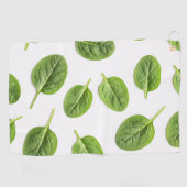 Bio Spinatleaf Nahtloses Muster Golfhandtuch (Horizontal)