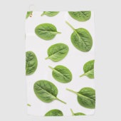 Bio Spinatleaf Nahtloses Muster Golfhandtuch (Vorderseite)