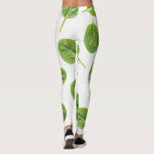 Bio Spinatleaf Nahtloses Muster Leggings (Rückseite)